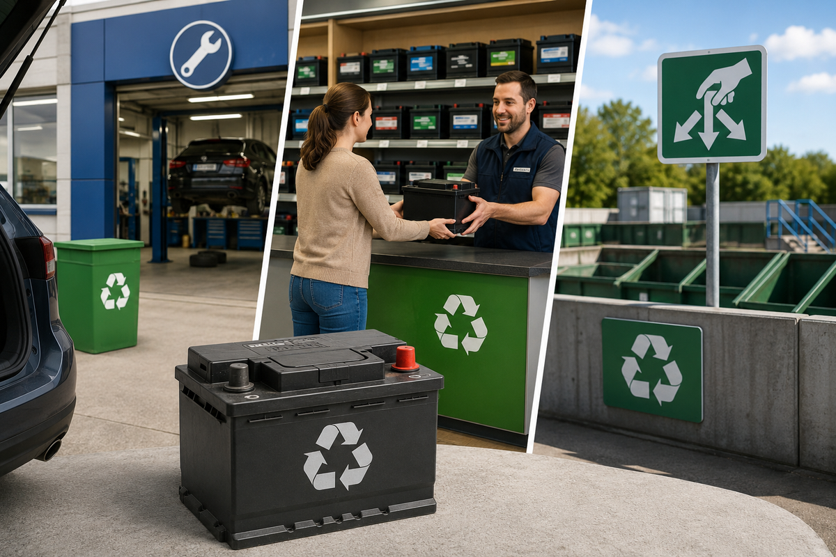 Où jeter une batterie de voiture usagée : les points de collecte autorisés