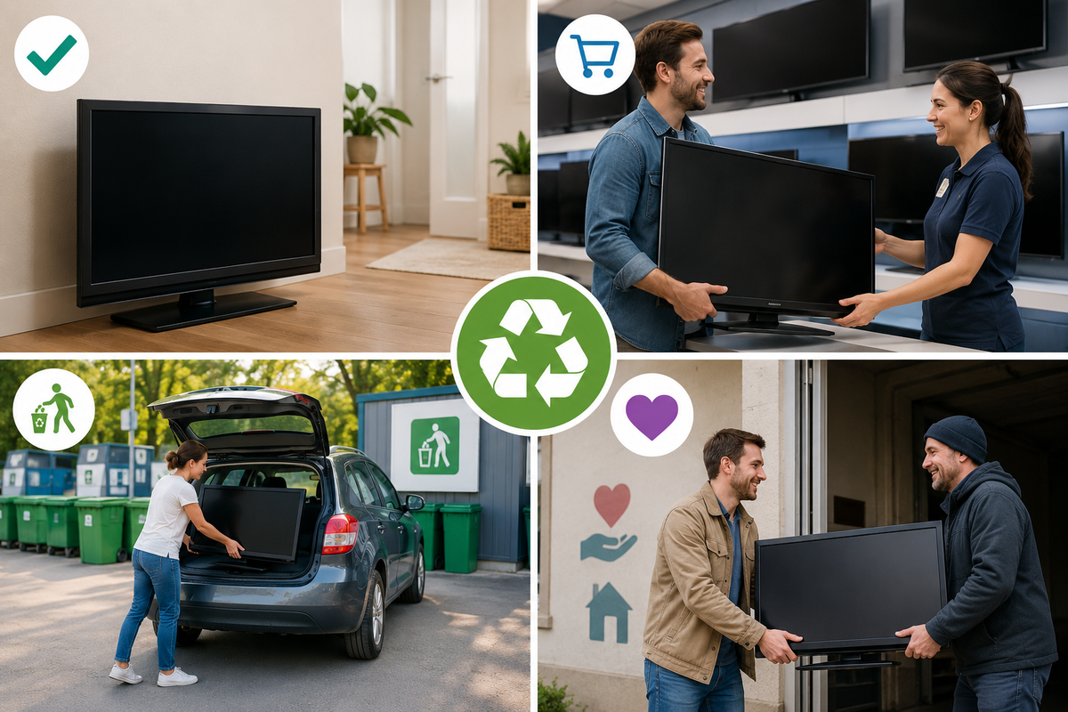 Où jeter une télévision : les 4 solutions gratuites et légales