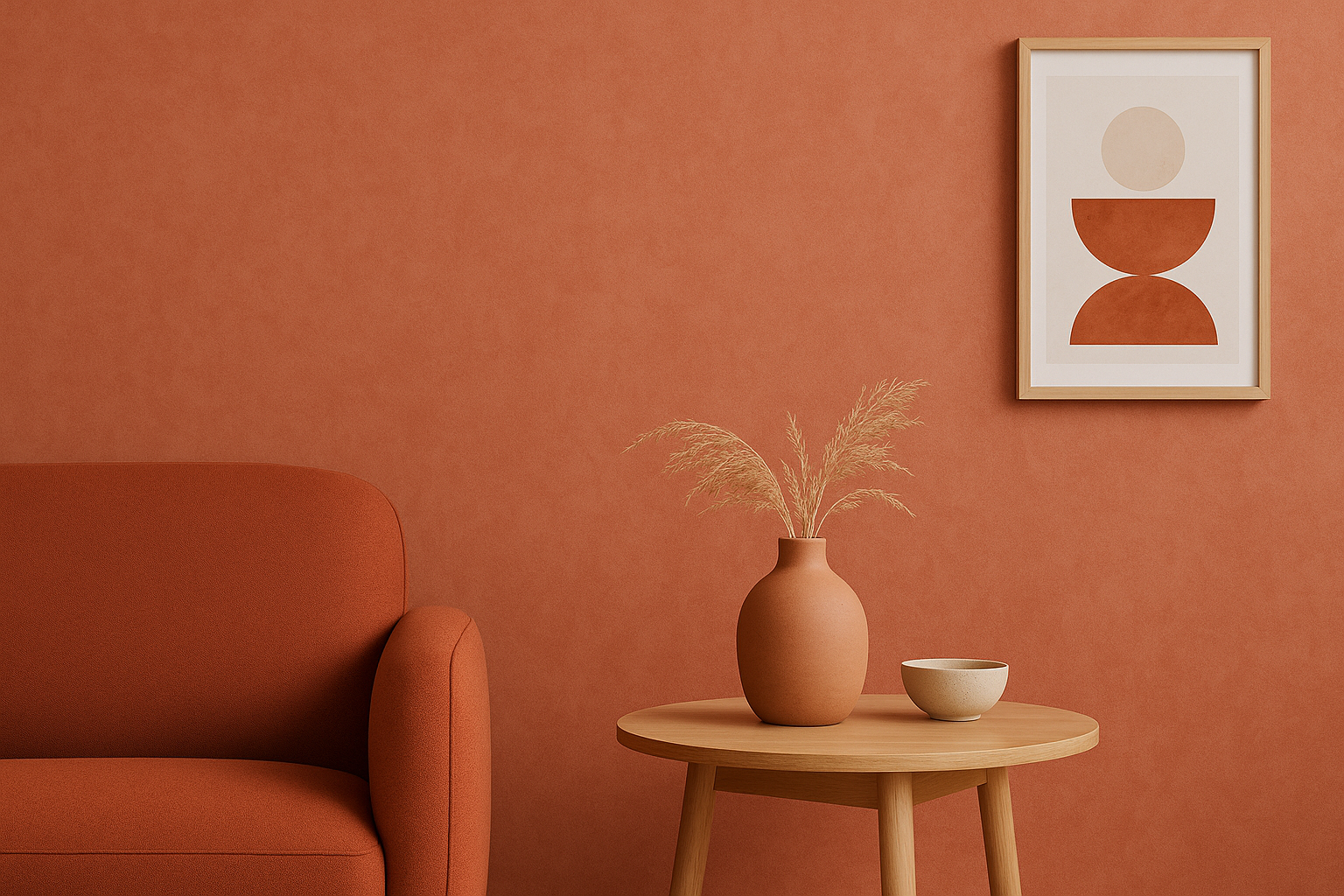 Papier peint terracotta