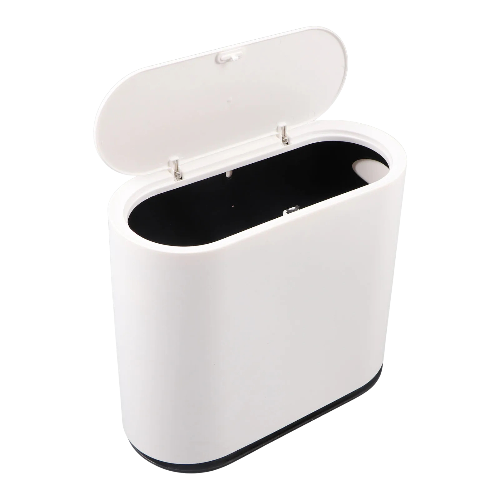 Poubelle blanche à couvercle presse 12L