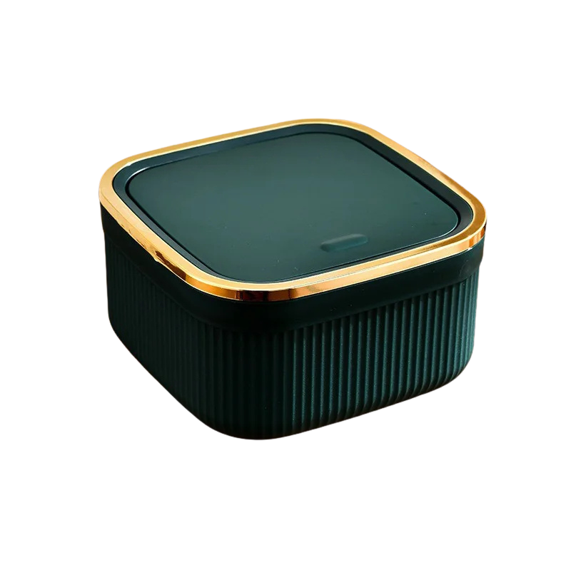 Mini poubelle design carrée à pression