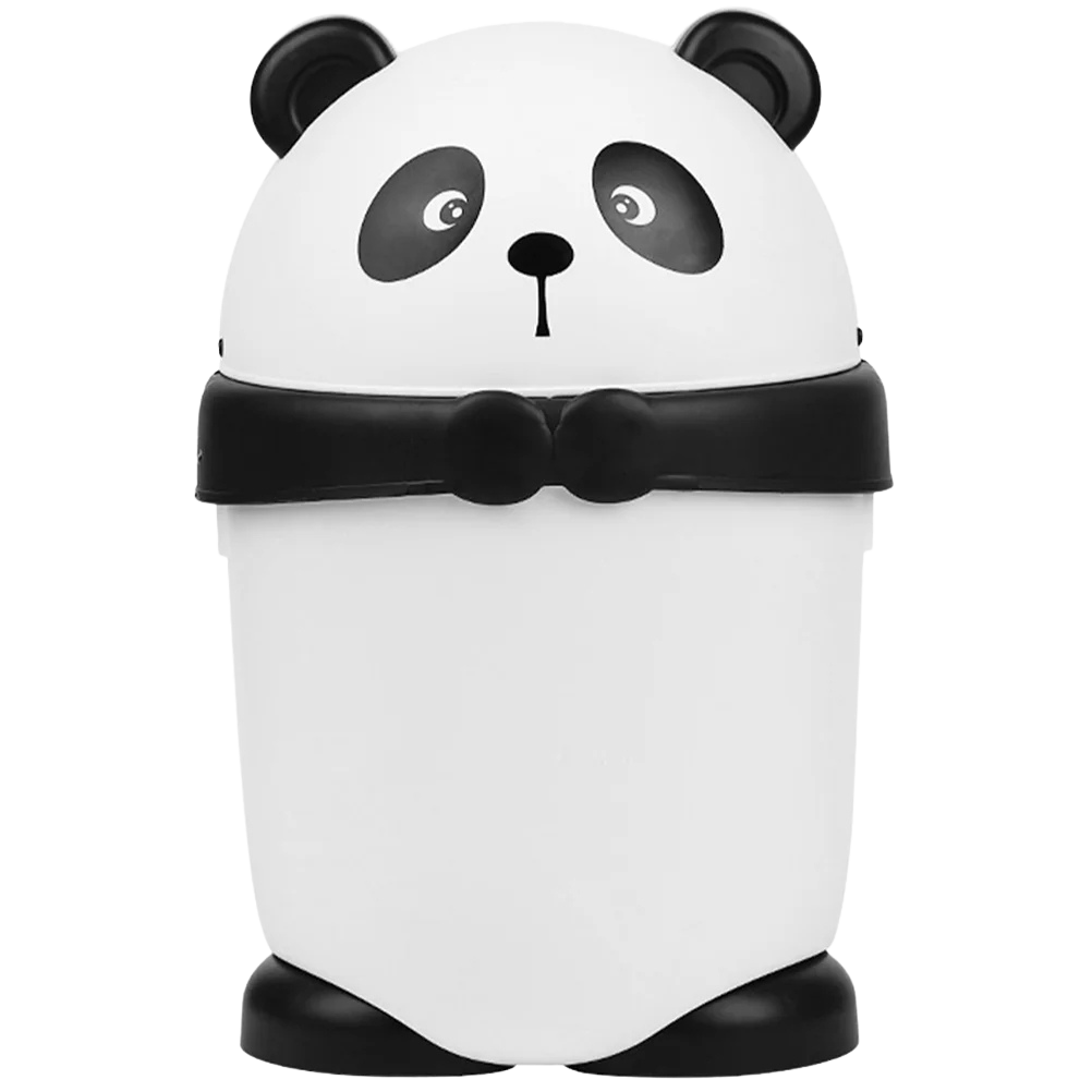 Poubelle décorative design panda avec couvercle