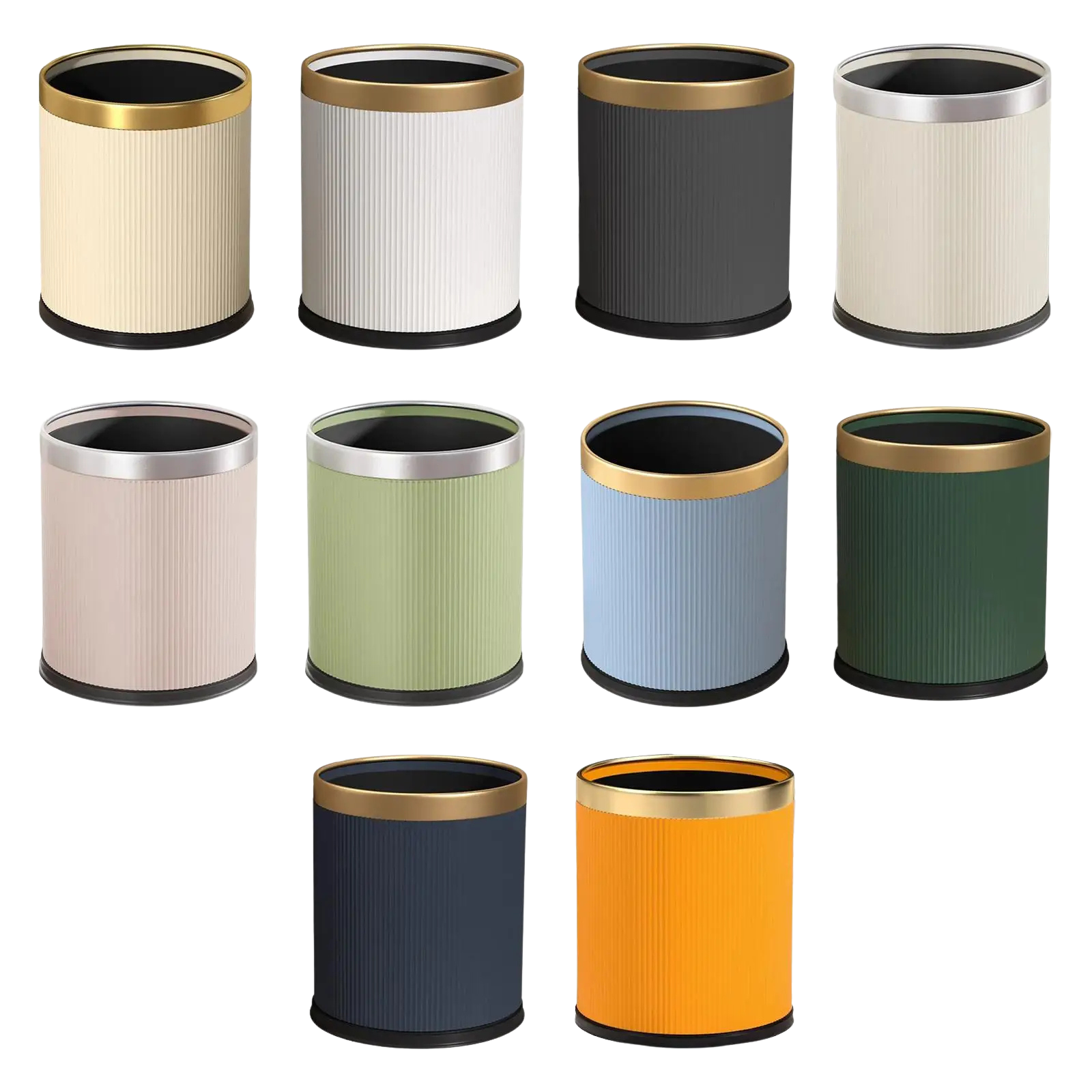 Corbeille à papier moderne ronde en plastique design