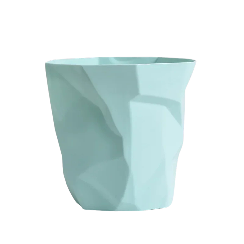 Poubelle ronde design irrégulier en plastique