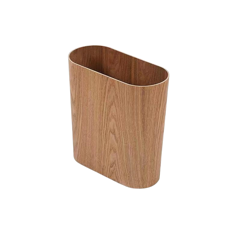 Poubelle en Bois Ovale Moderne