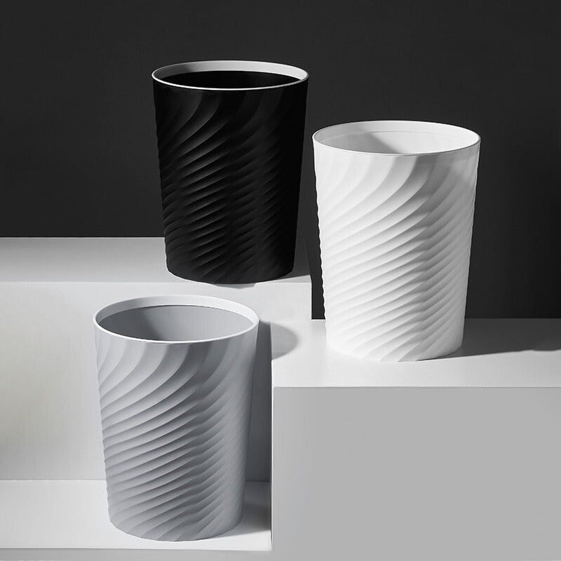 Poubelle Style Nordique - Effet Ondulé