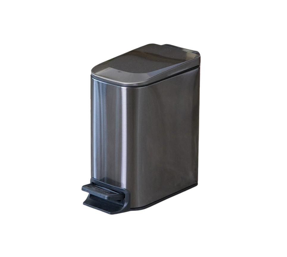 Poubelle design à pédale en inox 6L