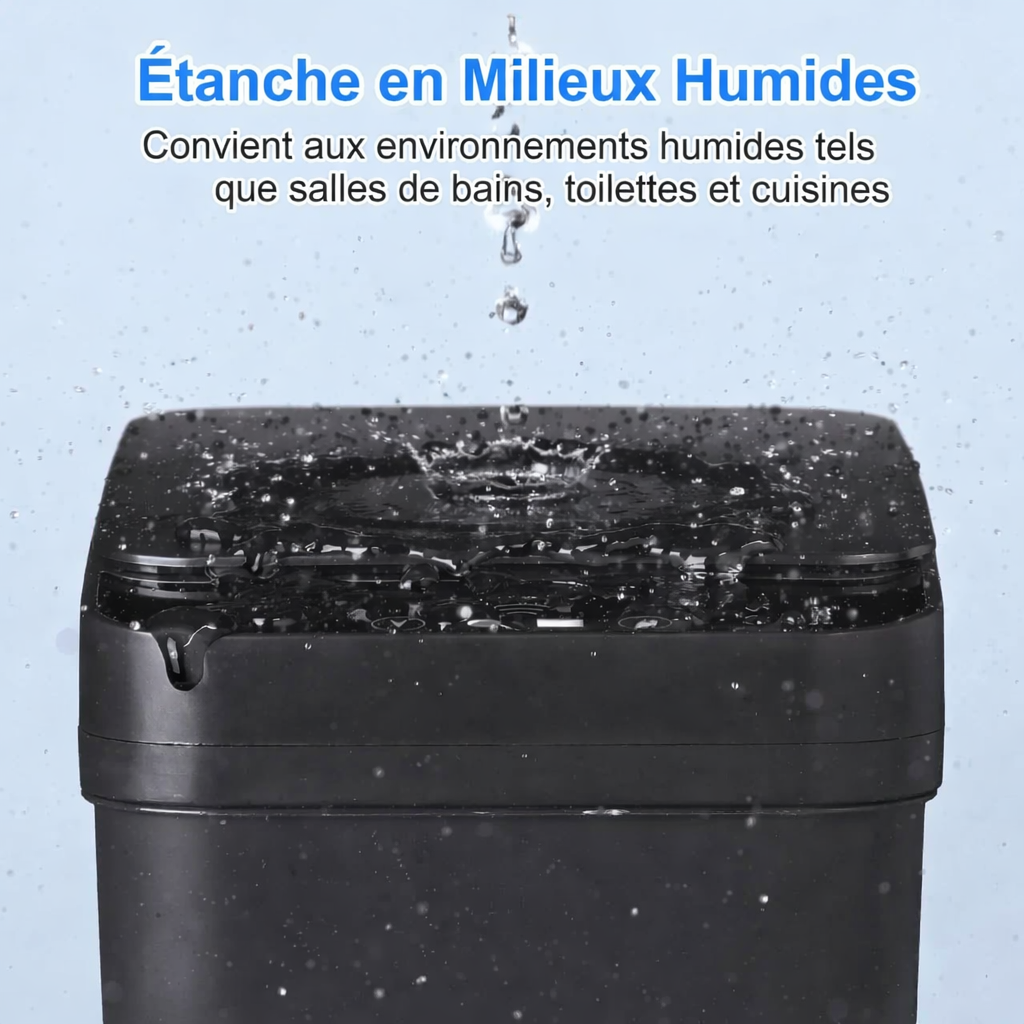 Poubelle rectangulaire automatique sans contact 12L