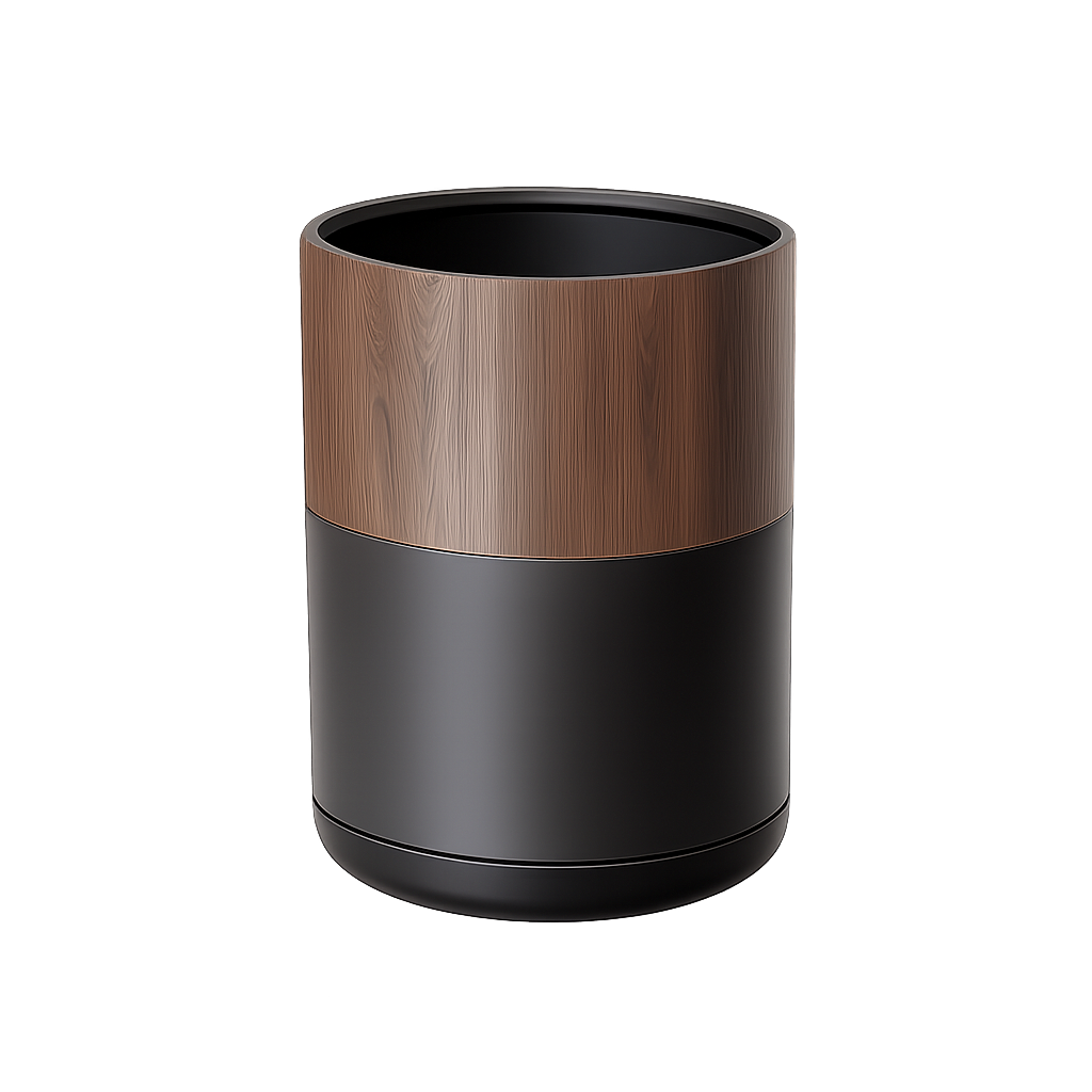 Poubelle design ronde élégante et sans couvercle