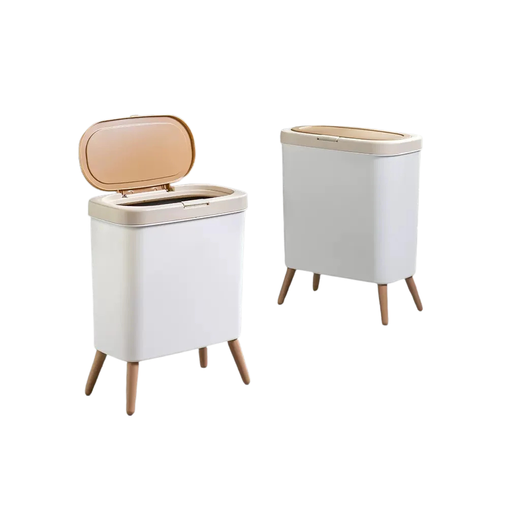Poubelle rectangulaire avec couvercle à pression design