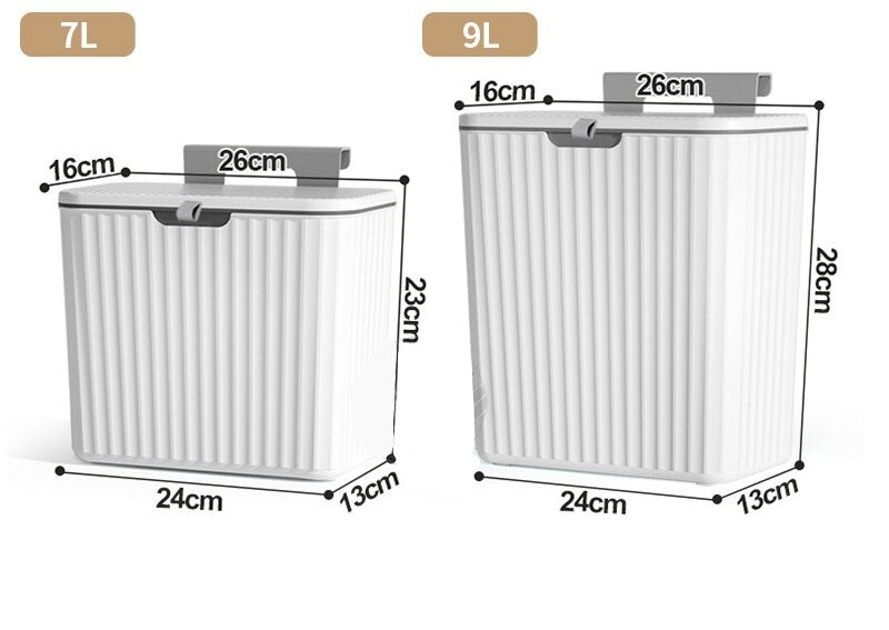 Poubelle de Cuisine Murale avec Couvercle