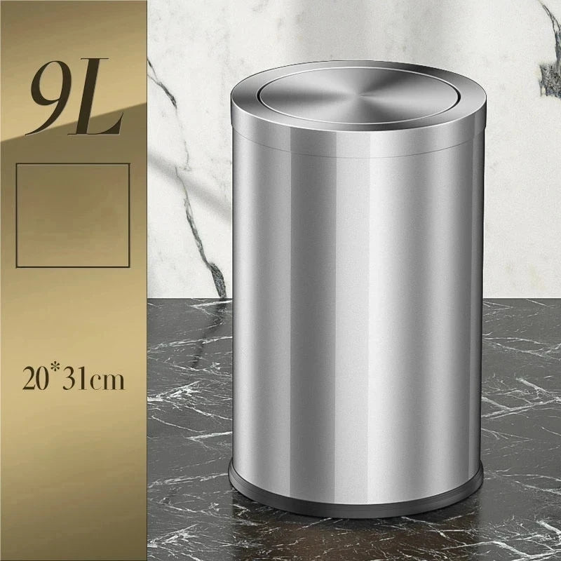 Poubelle Luxieuse de Salle de Bain Argenté