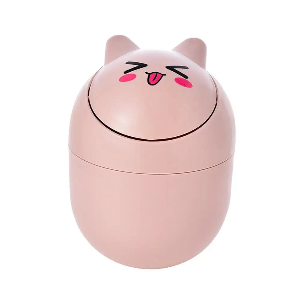 Mini Poubelle Chat Rose