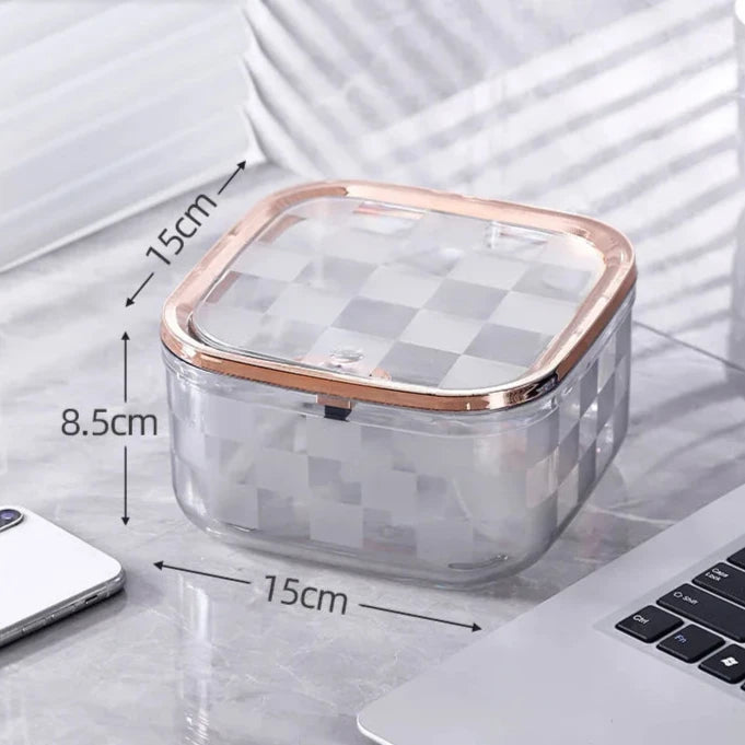 Mini Poubelle Transparente De Bureau