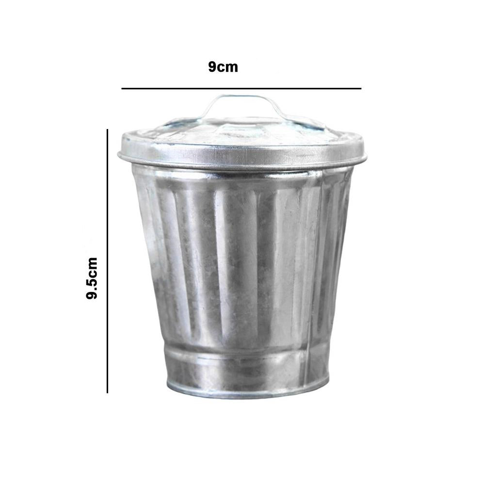 Mini Poubelle de Bureau Argent