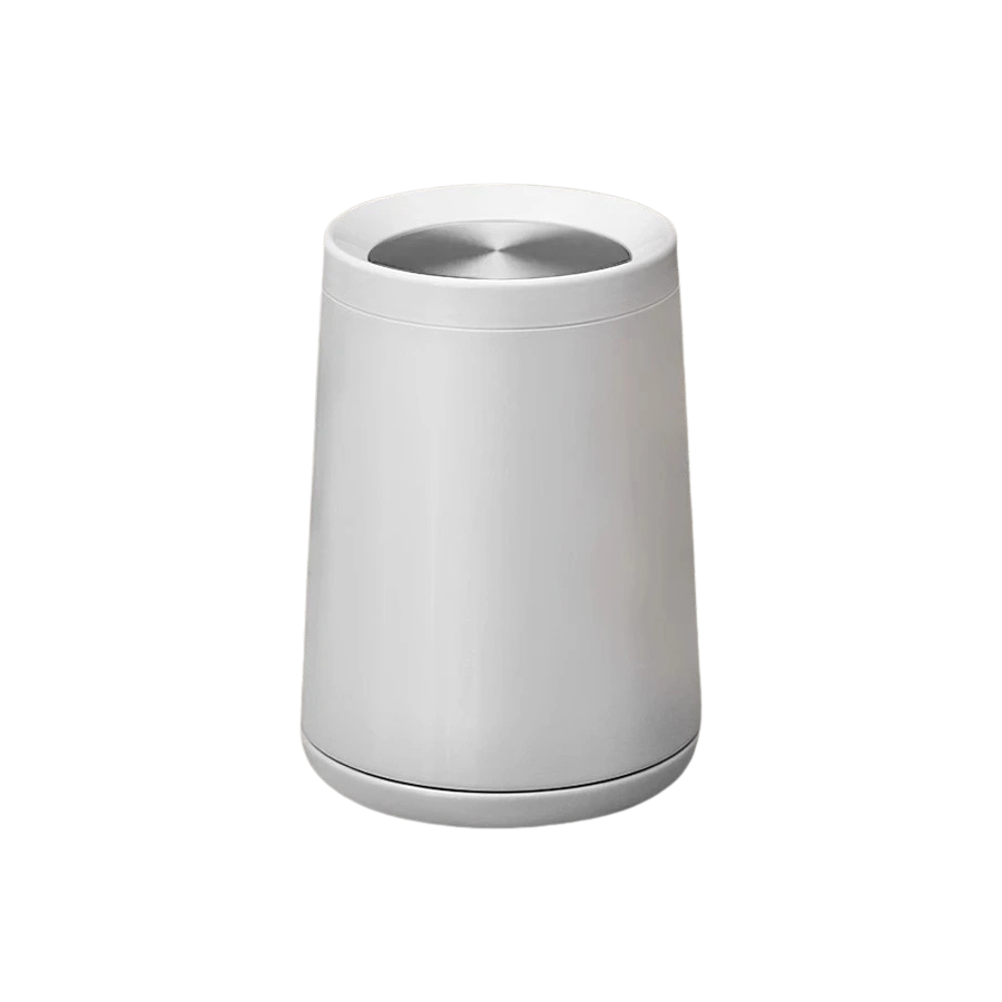 Poubelle design de luxe en inox à couvercle roulant