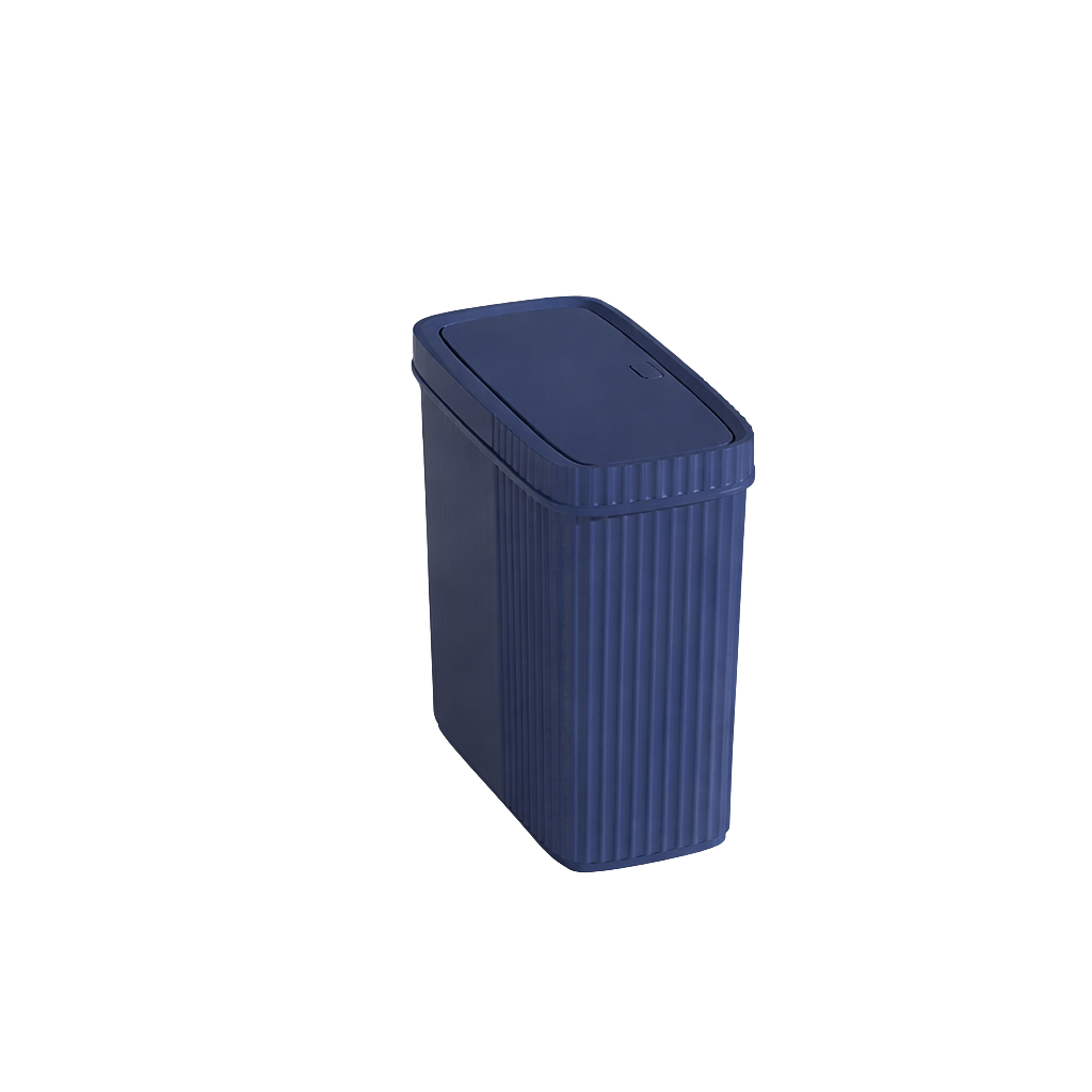 Poubelle avec couvercle presse, design rectangulaire anti-odeur