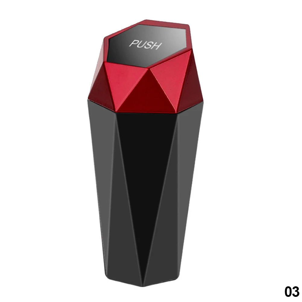 Mini poubelle de voiture portable rouge