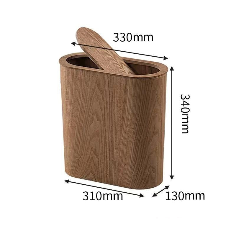 Poubelle en bois nordique clair