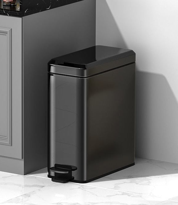 Poubelle de Cuisine Moderne Noir Titane