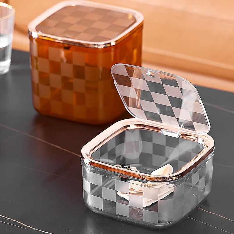 Mini Poubelle Transparente De Bureau