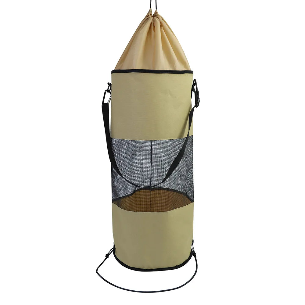 Conteneur poubelle portable réutilisable beige