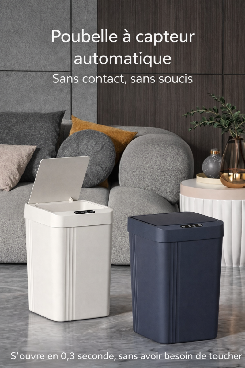 Poubelle automatique intelligente à capteur 13L