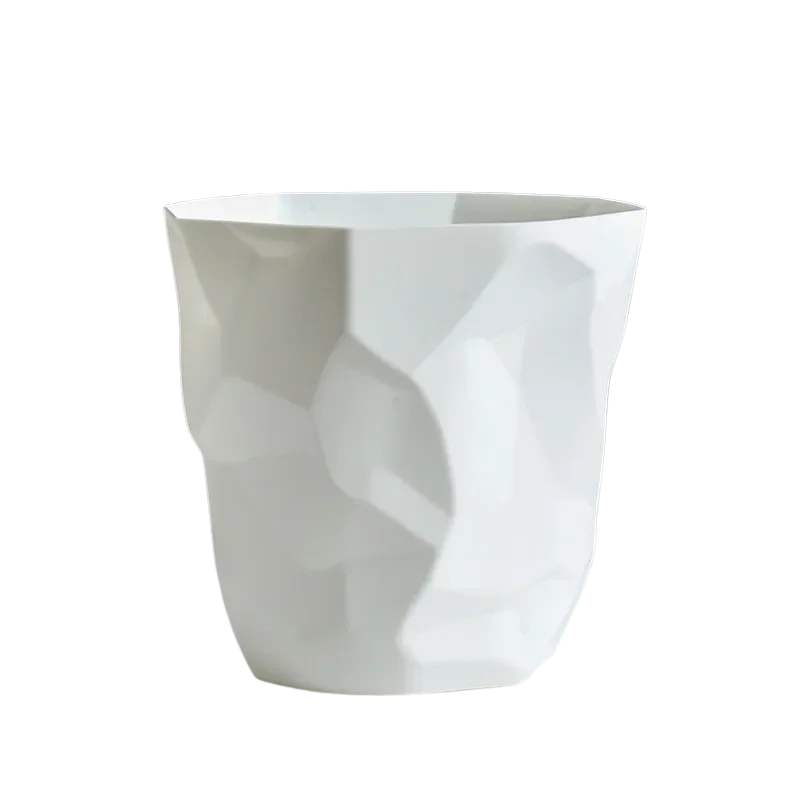 Poubelle ronde design irrégulier en plastique