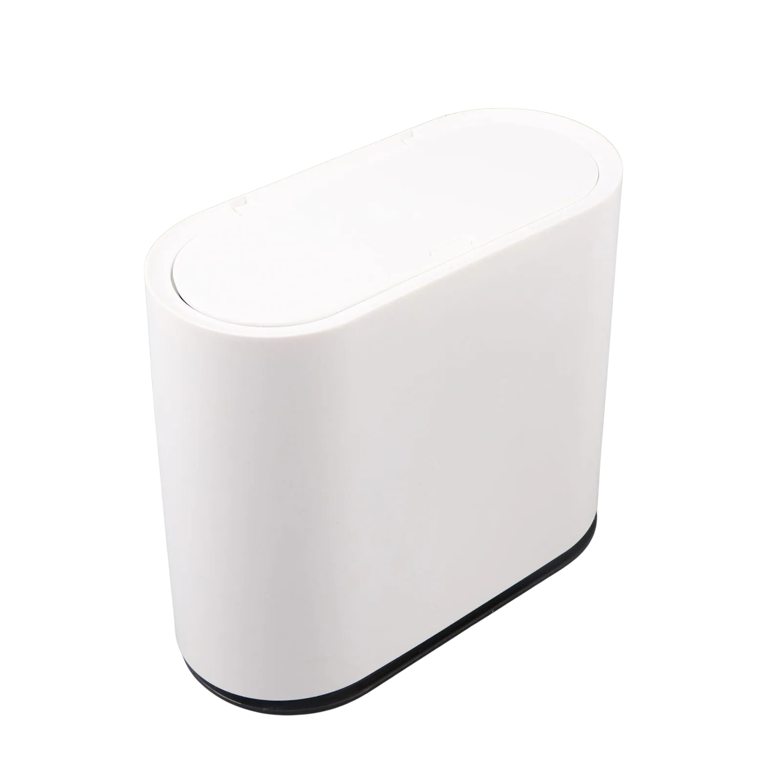 Poubelle blanche à couvercle presse 12L