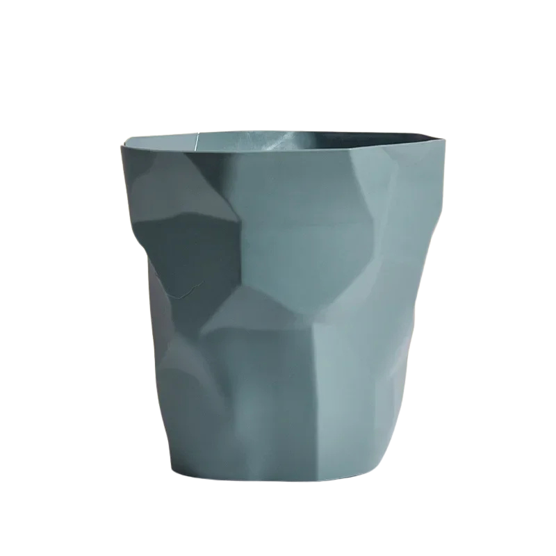 Poubelle ronde design irrégulier en plastique