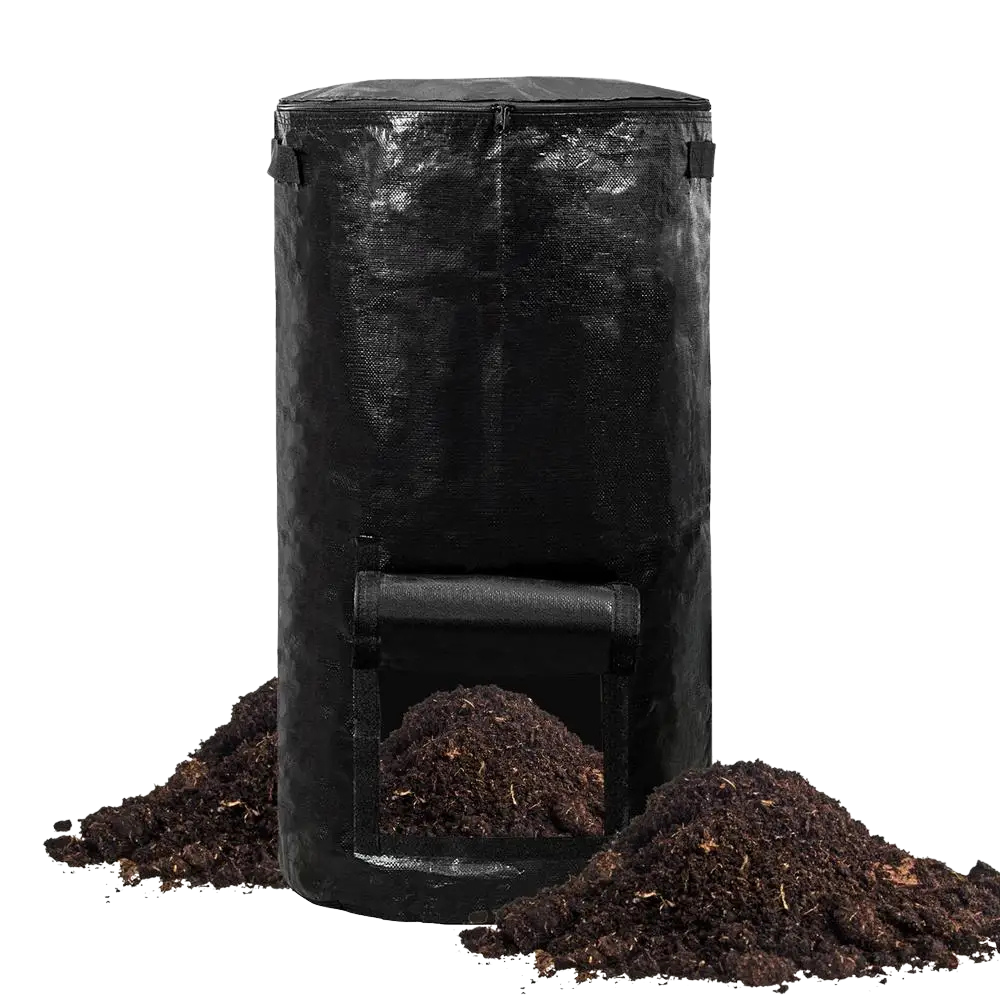 Sac à compost de jardin noir grande capacité 129L