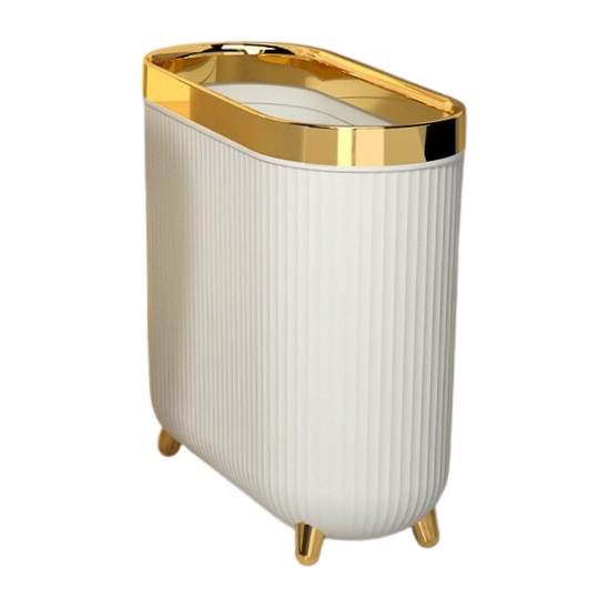 Poubelle de luxe dorée