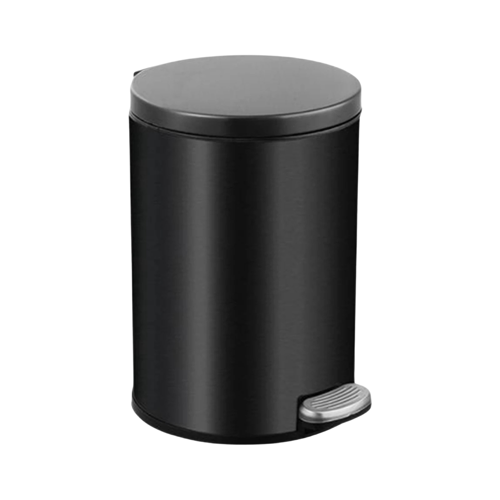 Poubelle à pédale cylindrique en acier inoxydable 6L
