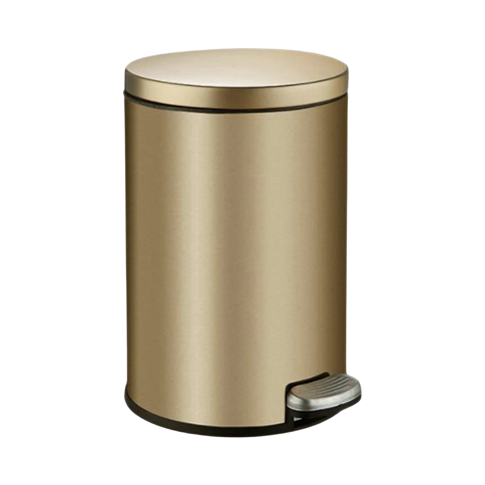 Poubelle à pédale cylindrique en acier inoxydable 6L