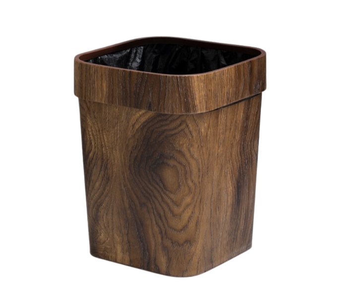 Poubelle imitation bois