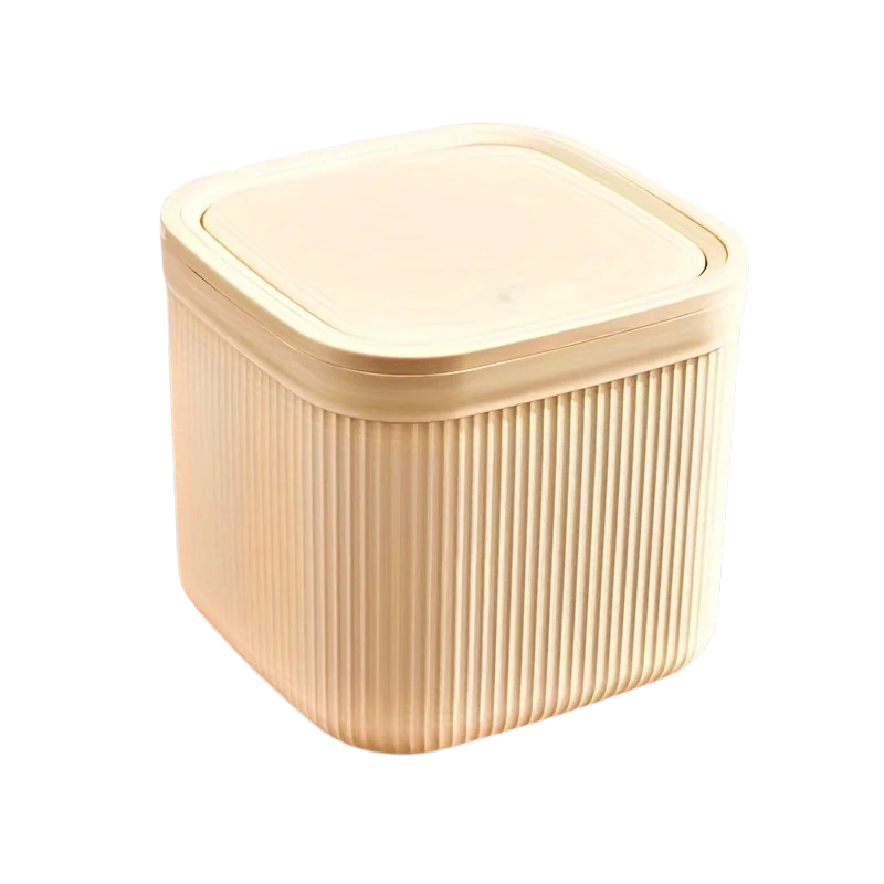 Mini poubelle design carrée à pression