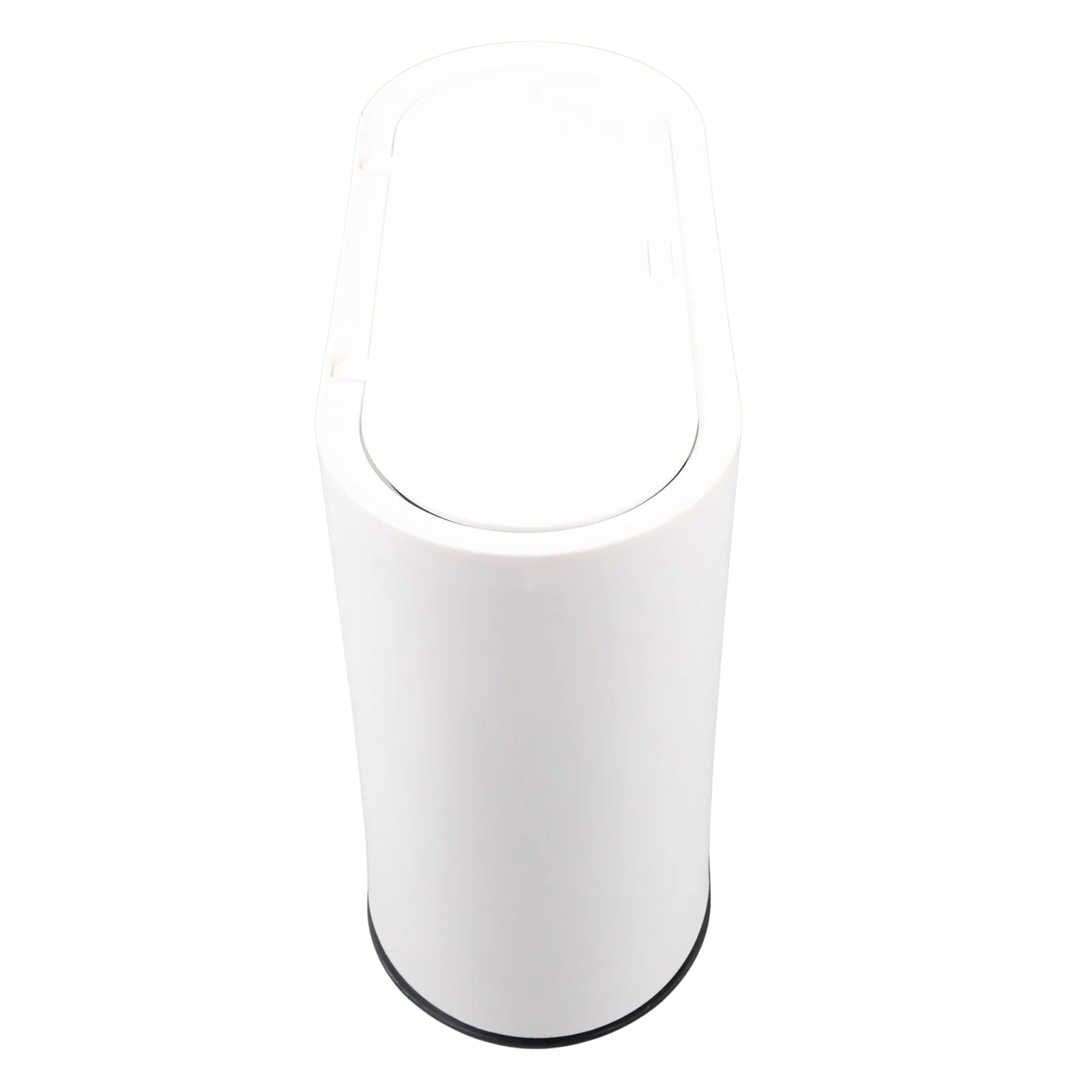 Poubelle blanche à couvercle presse 12L