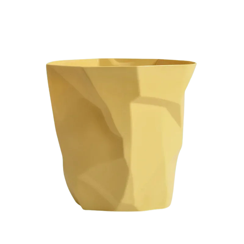 Poubelle ronde design irrégulier en plastique