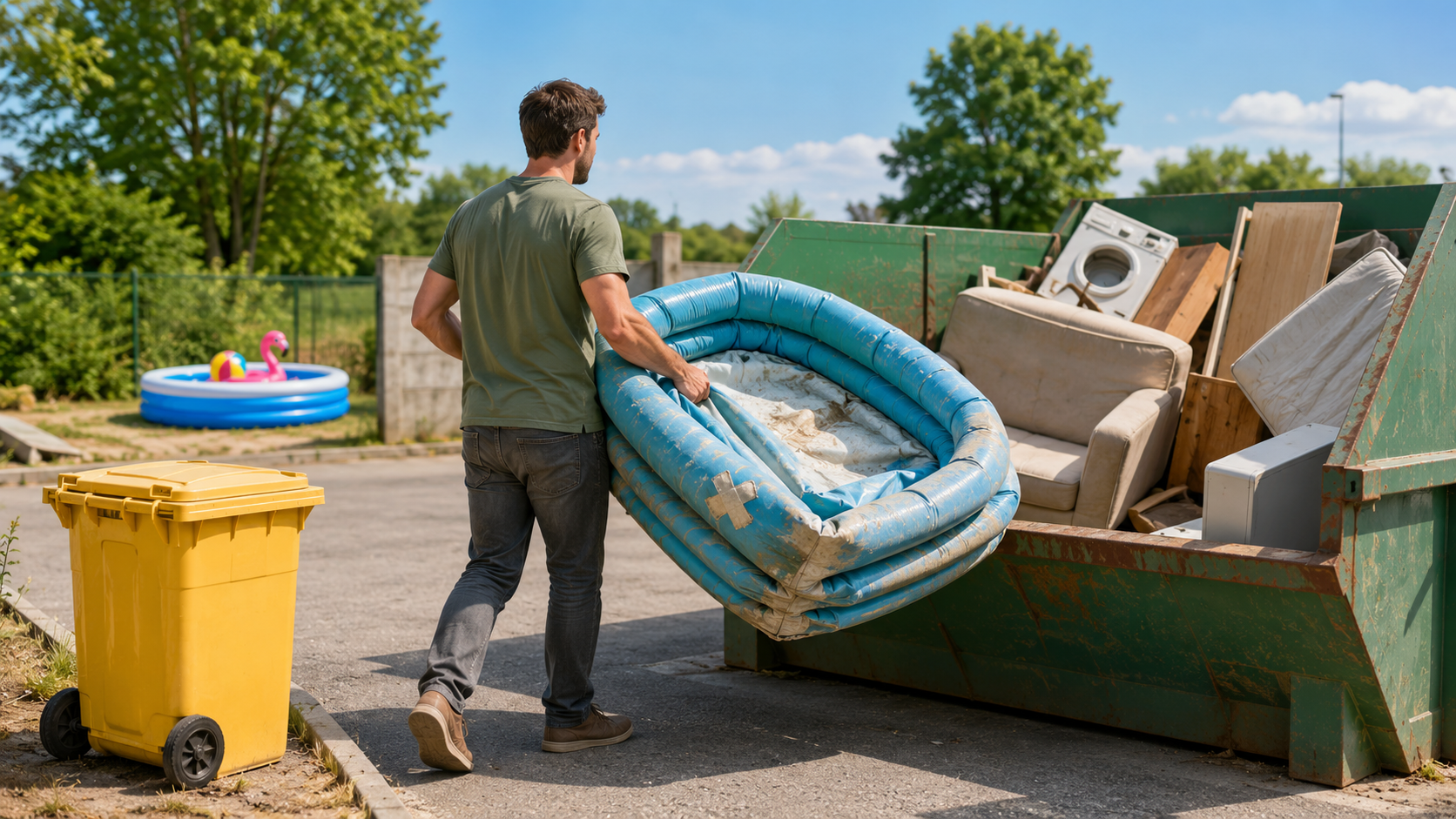 Où jeter une piscine gonflable usagée ? Le guide du tri