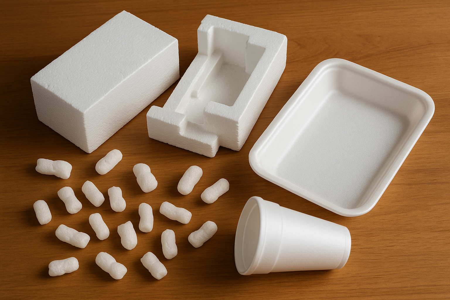 Déchets en polystyrène 