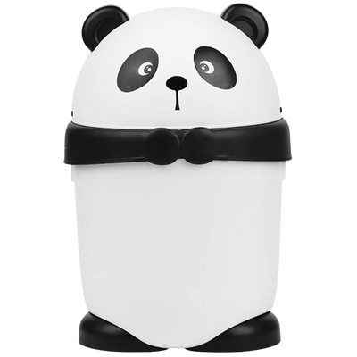 Poubelle décorative design panda avec couvercle