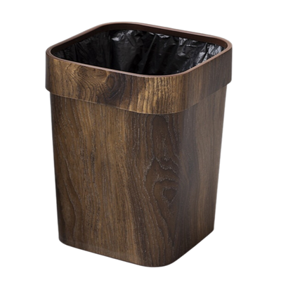 Poubelle imitation bois