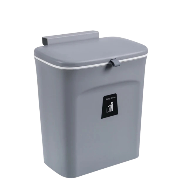 Poubelle murale avec couvercle