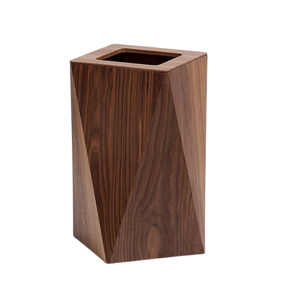 Poubelle Créative Diamant en Bois Moderne