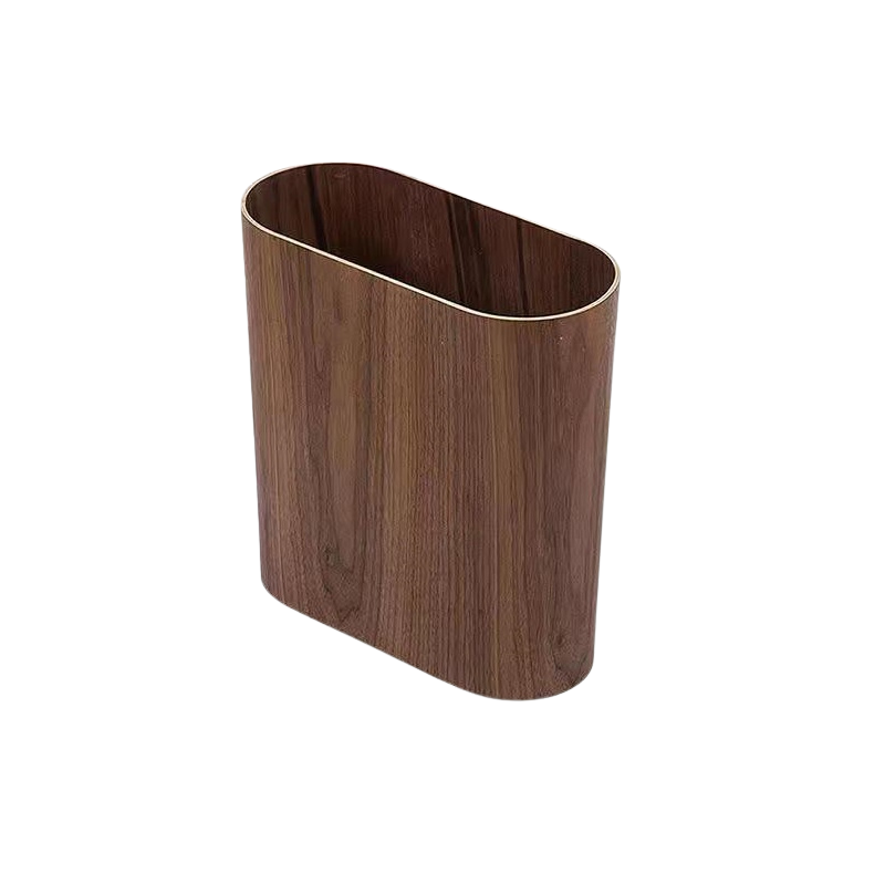 Poubelle en Bois Ovale Moderne