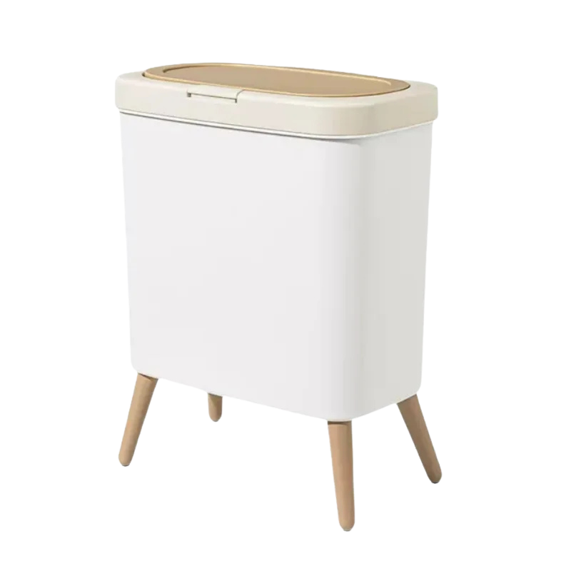 Poubelle rectangulaire avec couvercle à pression design