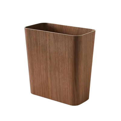 Poubelle rectangulaire en bois au design japonais
