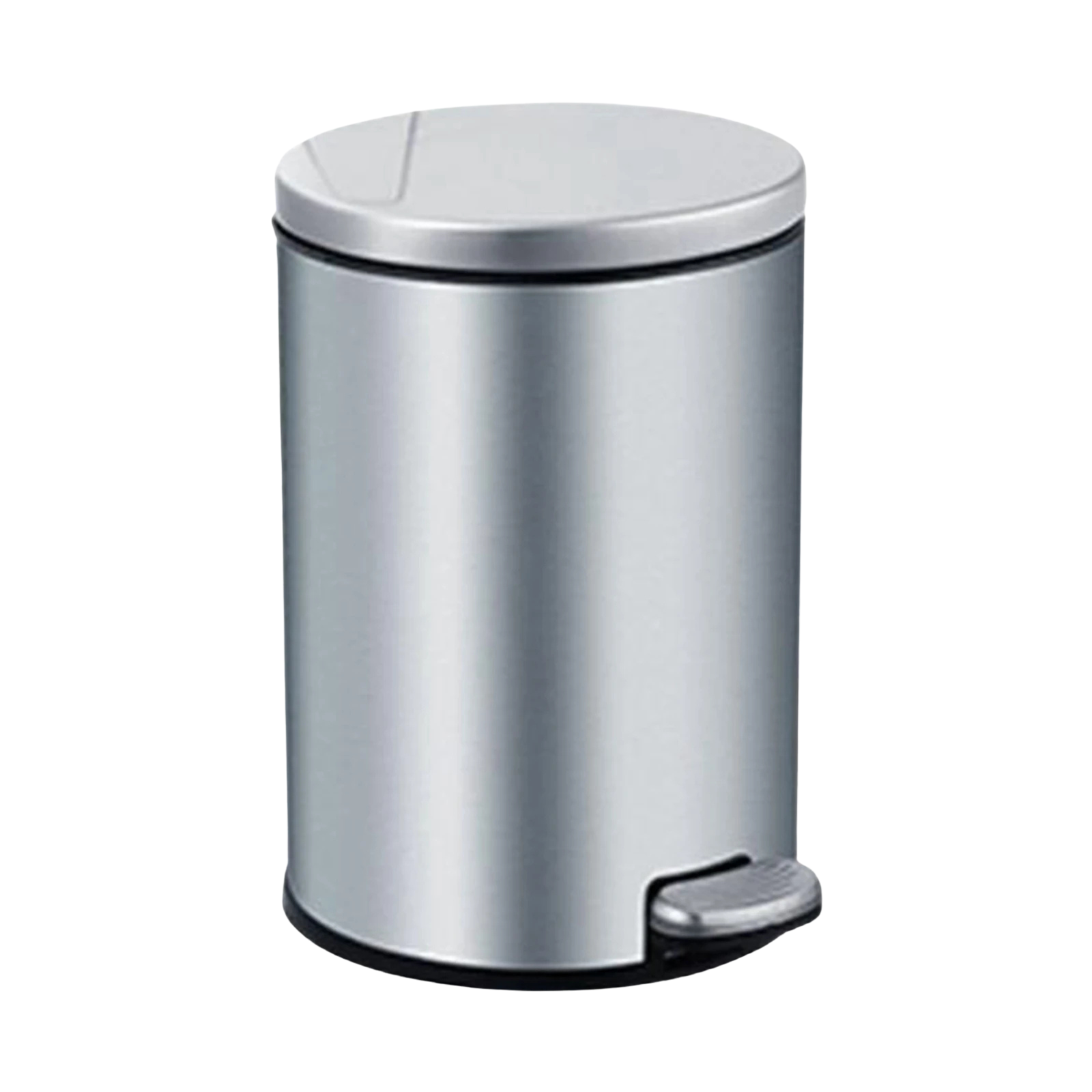 Poubelle à pédale cylindrique en acier inoxydable 6L