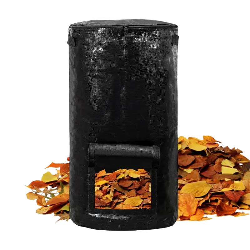 Sac à compost de jardin noir grande capacité 129L