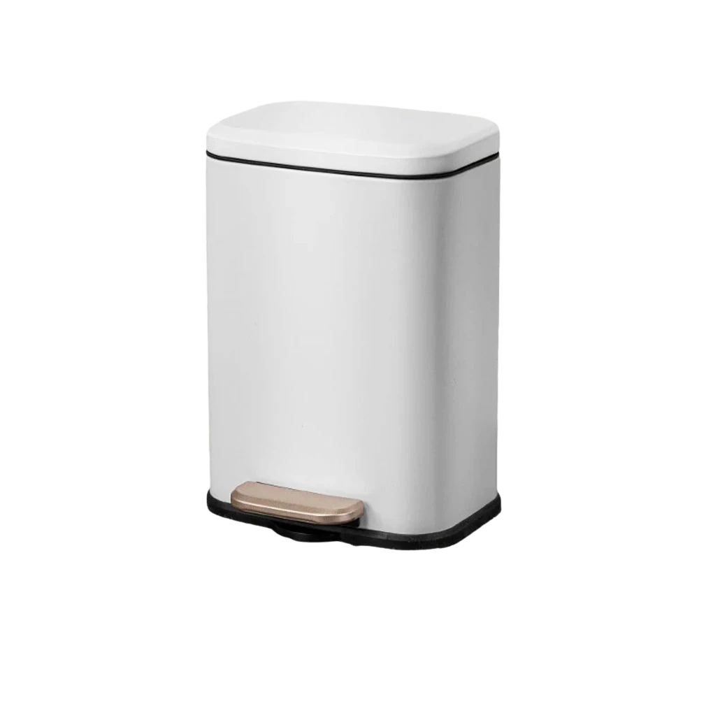 Poubelle rectangulaire en acier inoxydable 13L